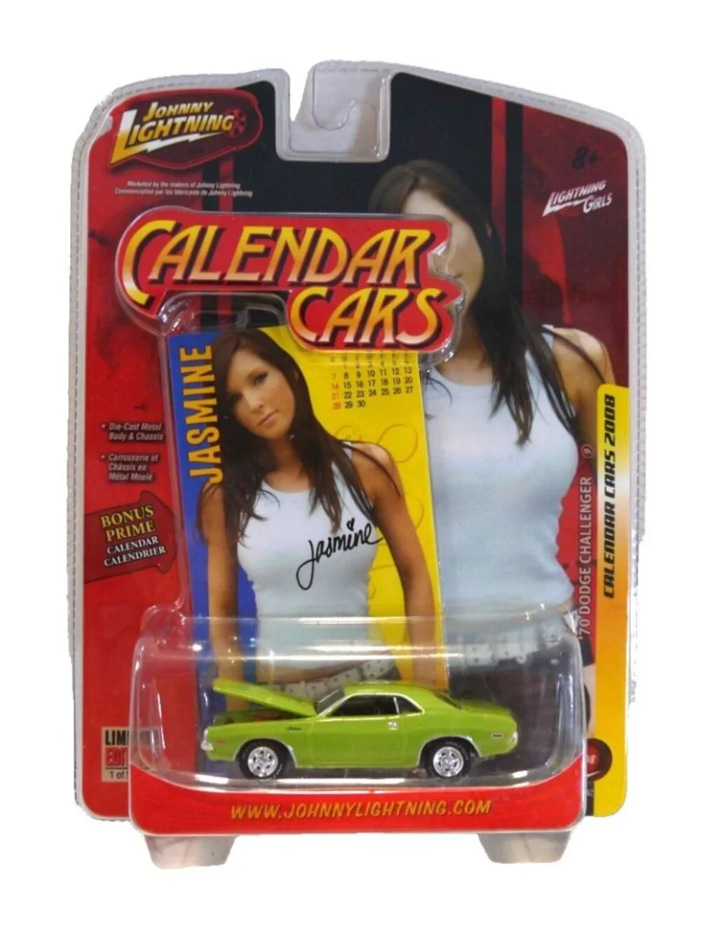 Johnny Lightning Calendar Cars 1970 Dodge Challenger 1:64 diecast car, New 2008